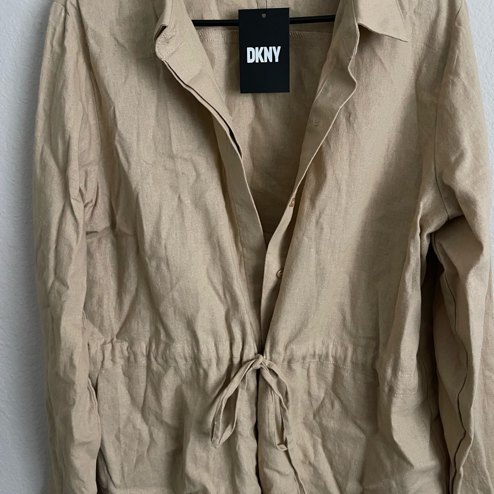 DKNY Women's Beige Utility Jacket